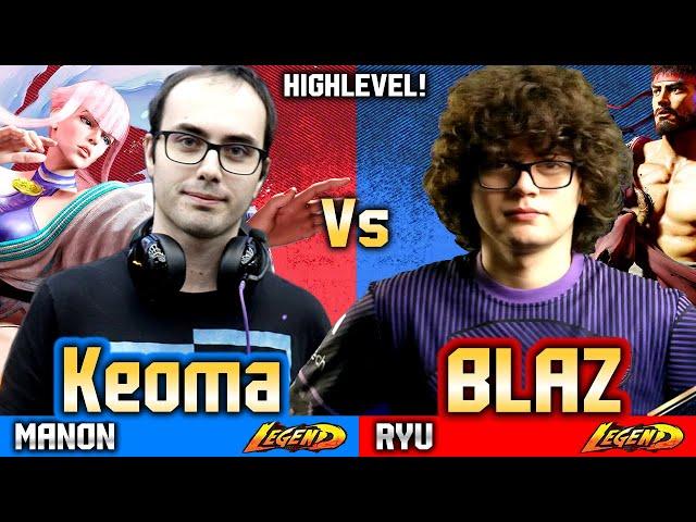  SF6 (BLAZ vs Keoma) - Ryu vs Manon ▰ Street Fighter 6 Gameplay High Level