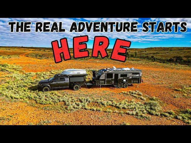 BEACH to OUTBACK ! Stunning Silo Art | Stuart Highway Caravan OUTBACK Camping | Lake Hart Sunset