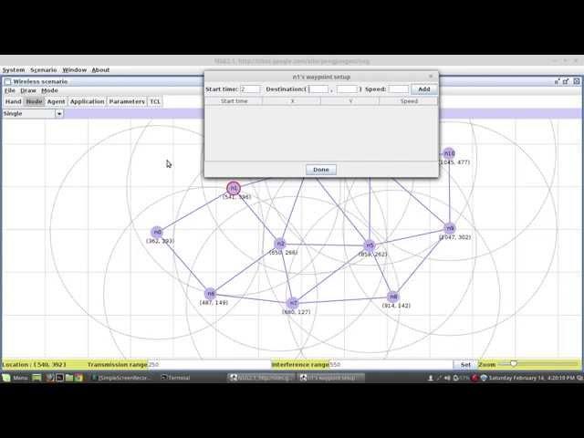 Creating Wireless Network Topology Using NSG2 For NS-2.