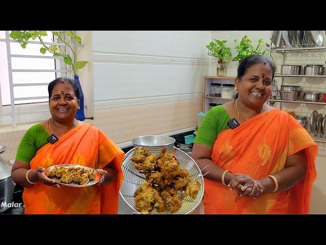 Today 5 மணி ஸ்பெஷல் ஸ்னாக்ஸ் பாலக்கீரை போண்டா | Palak Keerai Bonda Recipe Tamil | Malar Amma Samayal