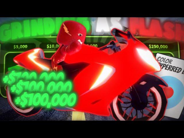 The GRIND To 100 MILLION CASH As THE FLASH… (Roblox Jailbreak)