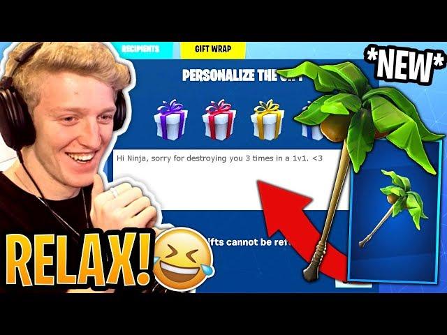 Tfue GIFTS & Reacts to the *NEW* Relax Axe Pickaxe! - Fortnite Best Moments