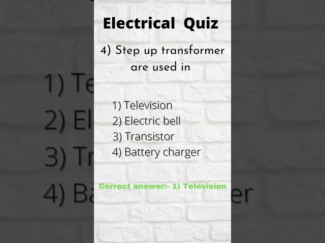 #electrical  #quiz  #electricaltransformer #mcq