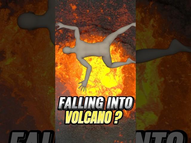 What Happens If You Fall into a Volcano? #shorts