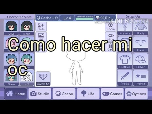 Como hacer mi oc|| Gacha Life