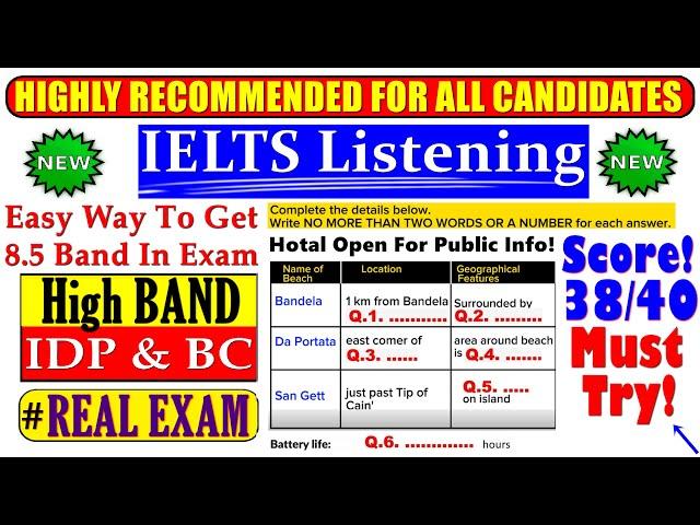 IELTS LISTENING PRACTICE TEST 2024 WITH ANSWERS | 07.11.2024