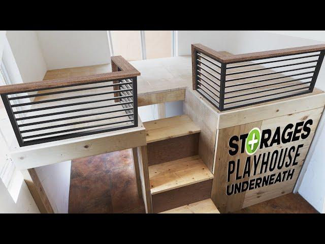 EASY DIY LOFT STYLE BED // FULL BUILD