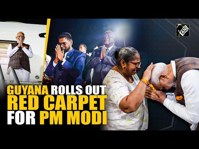 Glimpses of PM Modi’s grand welcome in Guyana