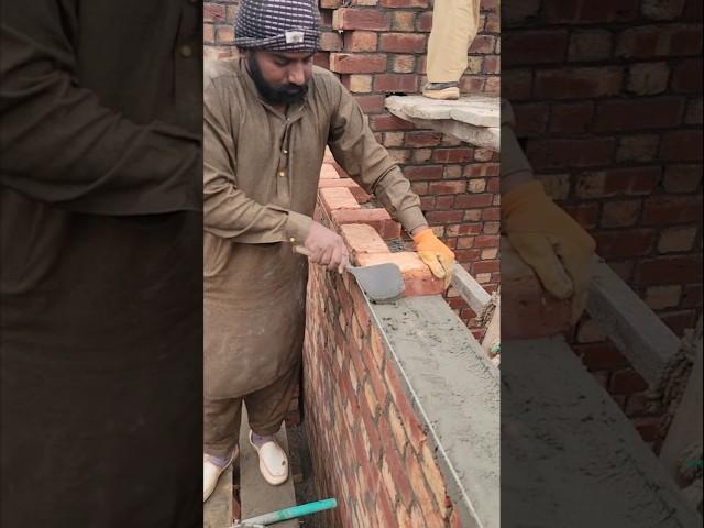 How to make 9 inch thick brick work of wall#trendingshorts #ideas #topideas
