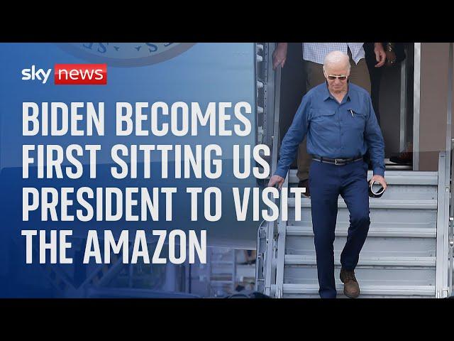 Watch live: Biden speaks to media after becoming the first sitting US President to visit the Amazon