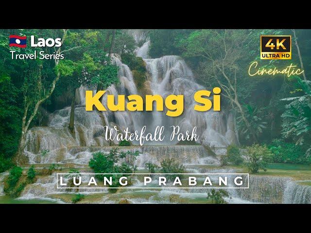 Kuang Si Waterfall | Luang Prabang | #Laos | The Most Beautiful waterfalls | Cinematic 4KHD