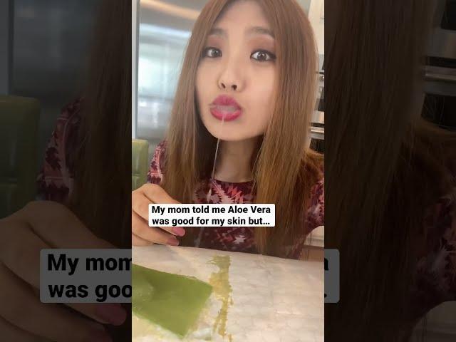 MY FIRST TIME EATING ALOE VERA! #mukbang #aloevera #eating