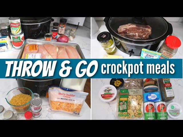 4 THROW & GO CROCKPOT MEALS | CHEAP SLOW COOKER MEALS | WHAT'S FOR DINNER WITH FRUGAL FIT MOM