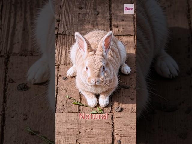 Peaceful Light Brown Rabbit Relaxing on a Wooden Surface –Serene and Adorable Close Up #pet #rabbit