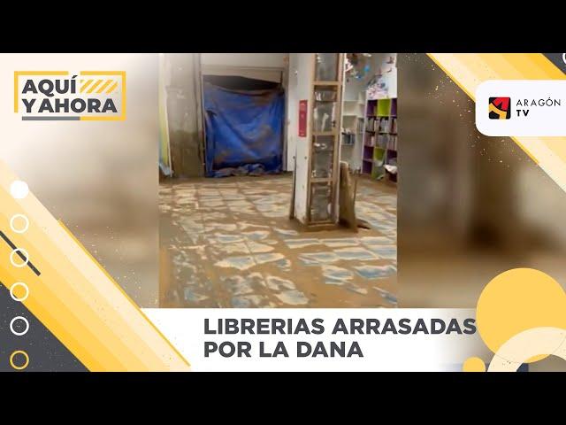 Estanterías aragonesas para una libreria arrasada por la DANA