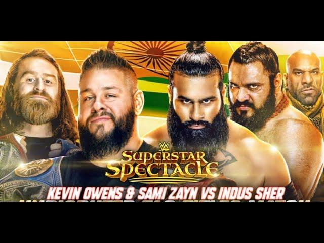 WWE Superstar Spectacle 2023 : Kevin Owens, Sami Zayn & Drew McIntyre vs. Jinder Mahal & Indus sher