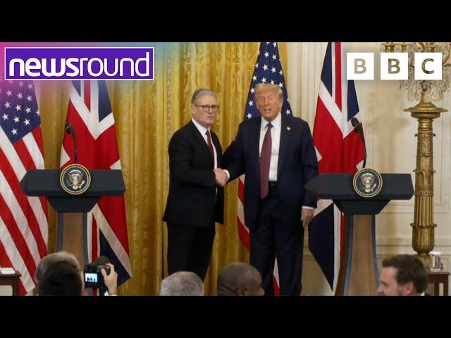 UK prime minister Keir Starmer meets US president Donald Trump at the White House | Newsround