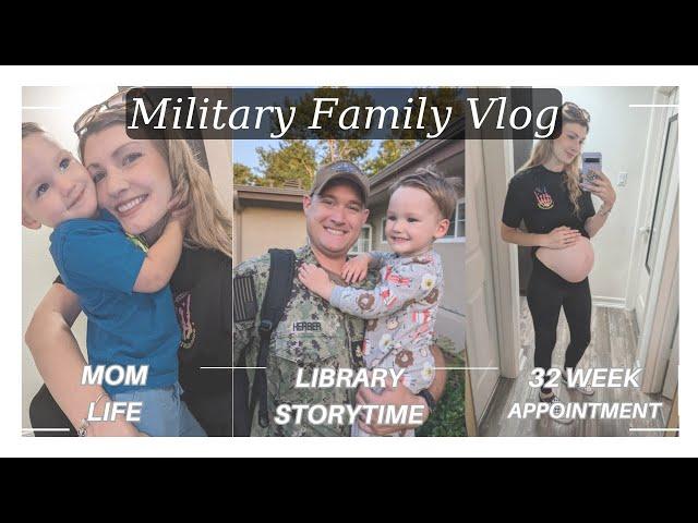 Day in the Life of a Military Family: Library Storytime, 32-Week Pregnancy Appointment & Real Talk!