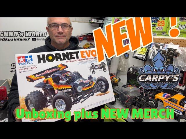 Tamiya Hornet EVO unboxing plus NEW MERCH !