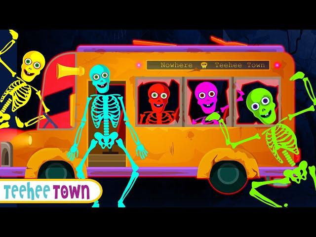 Spooky Bus And Five Skeletons - Creepy Skeletons Songs By Teehee Town