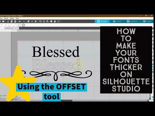 HOW TO THICKEN FONT: SILHOUETTE CAMEO *OFFSET TOOL*