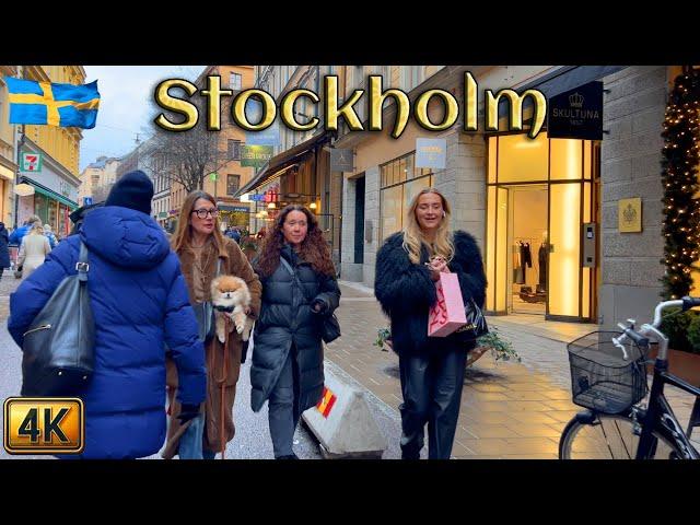 Sweden: Stockholm 4K Walk - Two Days to Christmas