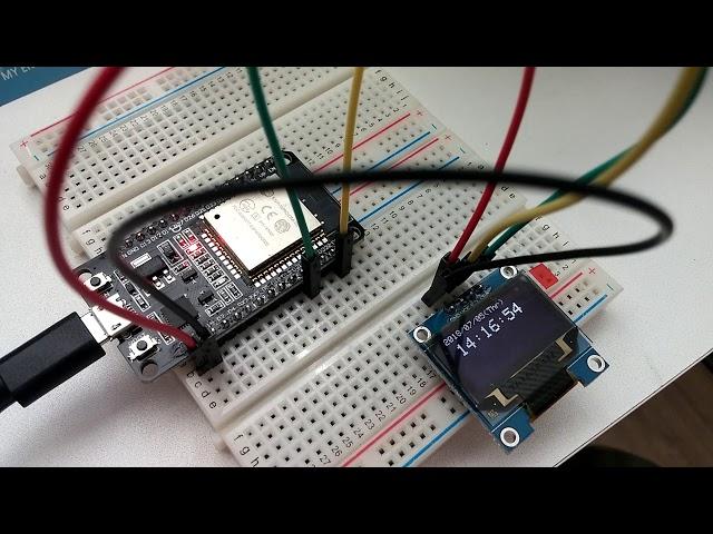 DOIT ESP32 개발보드 (BLE+WiFi) 로 0.96 인치 I2C OLED SSD1306 을 사용해서 WIFI Clock 만들어 보기