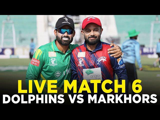 Live | Engro Dolphins vs UMT Markhors | Match 6 | Bahria Town Champions Cup 2024 | M9A1K