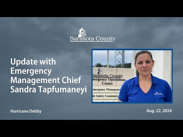 Update with Emergency Management Chief Sandra Tapfumaneyi Aug. 22, 2024