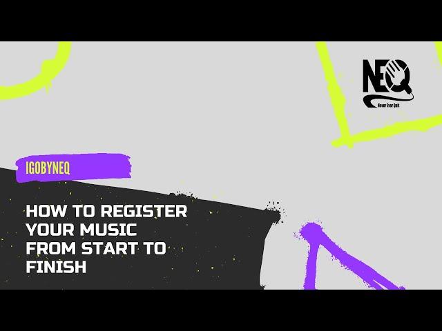 How to register your music from start to finish