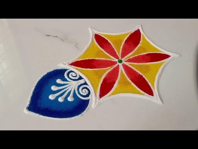 simple rangoli design|easy kolam. small beautiful rangoli designs easy #rangoli