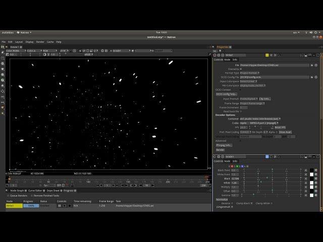 Natron Beginners Tutorial: Create A Simple Animated Flight Through Space Video