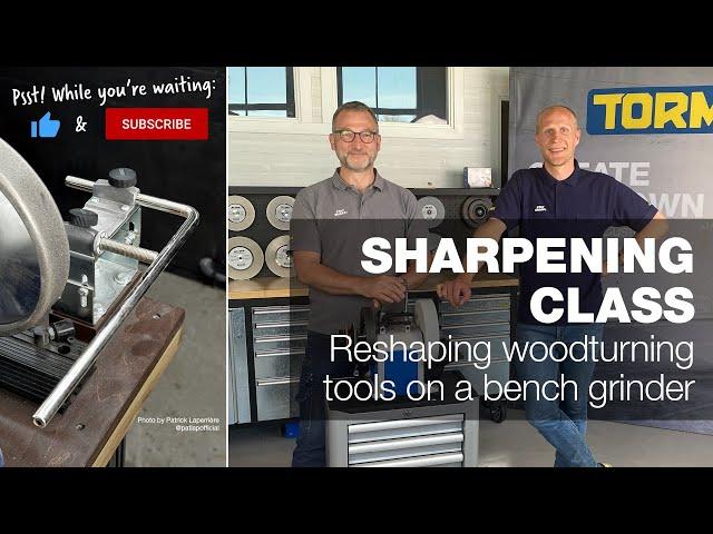 Reshaping woodturning tools on a bench grinder | Part 23 | Tormek Live Sharpening Class