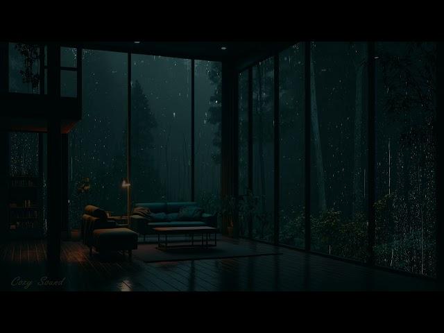 Heavy Rain forest by Cozy Window Ambience - take a nap & wait for the rain stops - ASMR Sleep