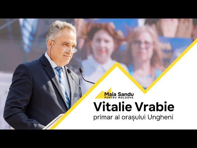 Domnul Vitalie Vrabie, la evenimentul de desemnare a candidaturii mele la funcția de președinte