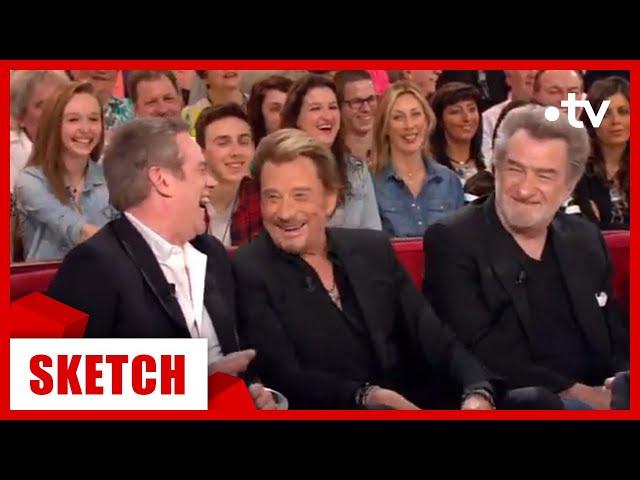 Culte ! Johnny Hallyday & Eddy Mitchell face à Mathieu Madénian -Vivement Dimanche 16/03/2014