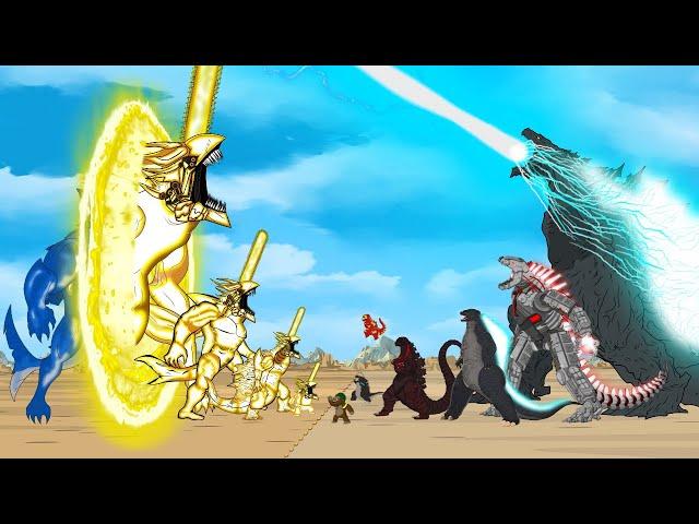 Evolution of  GODZILLA vs Family SHARK : Who is the King of Monster??? - FUNNY CARTOON