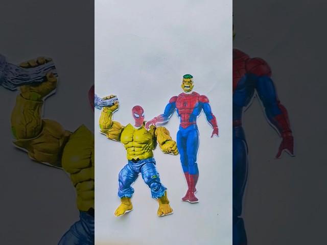 Yellow Hulk️Spiderman face add #art #spiderman #hulk #marvel #minivlog #ytshorts
