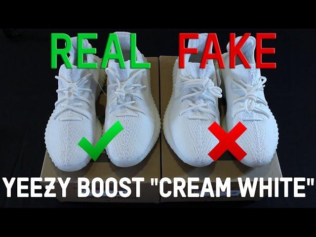 YEEZY BOOST 350 V2 CREAM WHITE/TRIPLE WHITE - Real Vs. Fake (LEGIT CHECK)