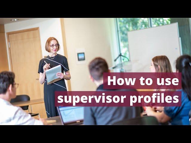 How to use supervisor profiles