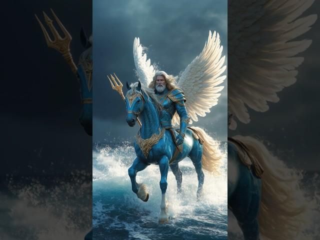 Poseidon & Pegasus Fusion 🪽 Mythic Power Unleashed! #shorts #fusion #hybrids