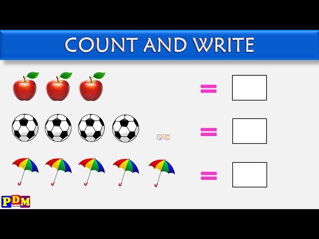 Count and Write | count and write numbers | Counting | count and write numbers 1-10 | basic math