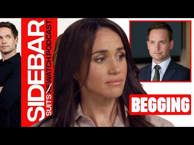 NO INVITE! Meghan BEGS Patrick J  Adams For A Spot On Suits Rewatch Podcast