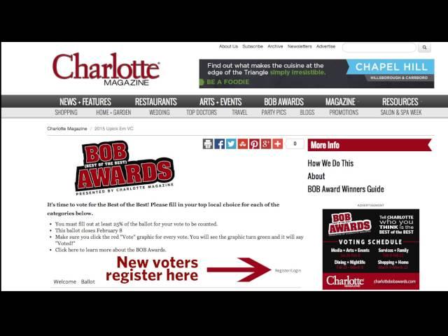 Charlotte magazine | BOBs Voters' Choice Awards | How To