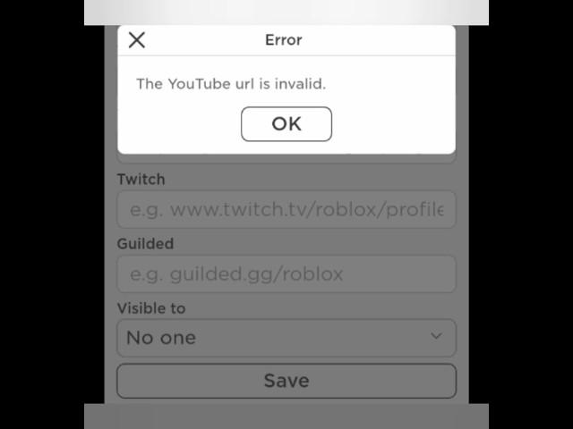 Roblox: "the YouTube url is invalid" #roblox #2023 #error