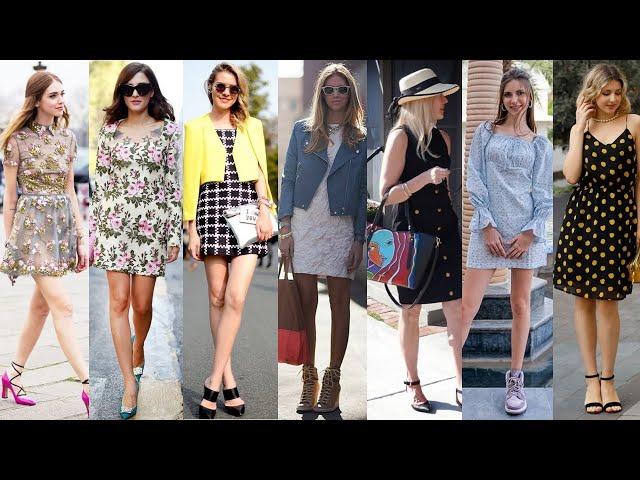 How to wear mini short dress outfit chic street style fashion