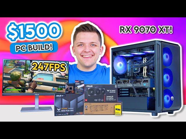 BEST $1500 Gaming PC Build 2025!  [ft. RX 9070 XT & Ryzen 9600X w/ Benchmarks]