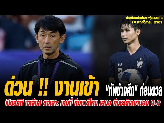 ข่าวบ่ายโมงฟุตบอลไทย ด่วน !! งานเข้า "ทัพช้างศึก" ก่อนดวล ทีมชาติสปป.ลาว