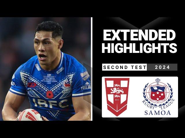 International Rugby League | England v Toa Samoa | Extended Highlights | Second Test