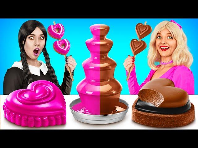 Chocolate Fountain Fondue Challenge | Crazy  Cooking Competition by RATATA POWER